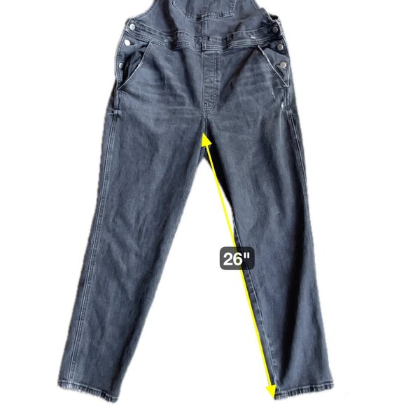 OLD NAVY Denim O.G. Jean Overalls Workwear Black-Wash Size 16 - Picture 11 of 11